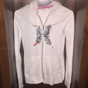 Hurley white zip up jacket